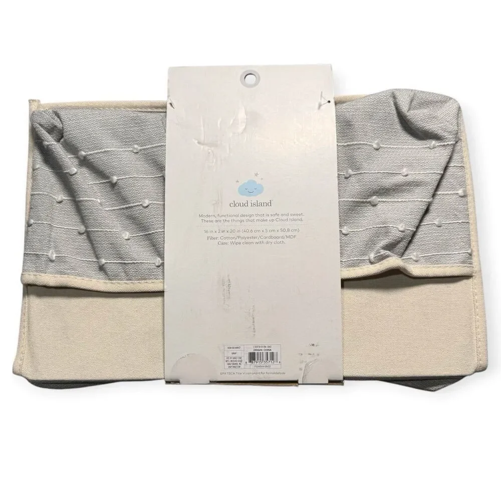 Cloud Island 5-Pocket Hanging Nursery Storage Organizer Gray Cream New